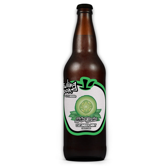 Maker's Series Cucumber Mint Howling Moon Craft Cider, made from heritage apples in Oliver BC
