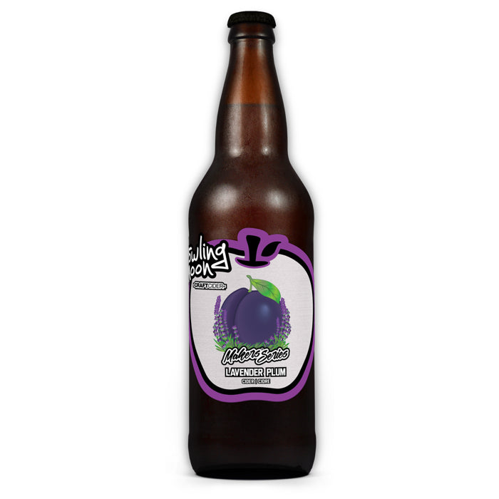 Maker's Series Lavender Plum Howling Moon Craft Cider, made from heritage apples in Oliver BC