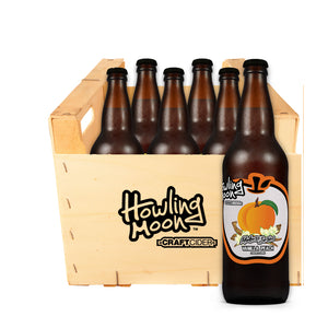 Maker's Series Vanilla Peach Howling Moon Craft Cider, made from heritage apples in Oliver BC 6 bottle crate