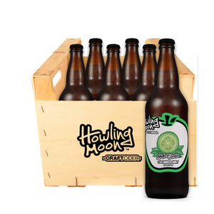 Maker's Series Cucumber Mint Howling Moon Craft Cider, made from heritage apples in Oliver BC 6 bottle crate